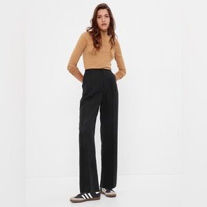 GAP High Rise SoftSuit Trousers Black Size 12 NWT Brand New